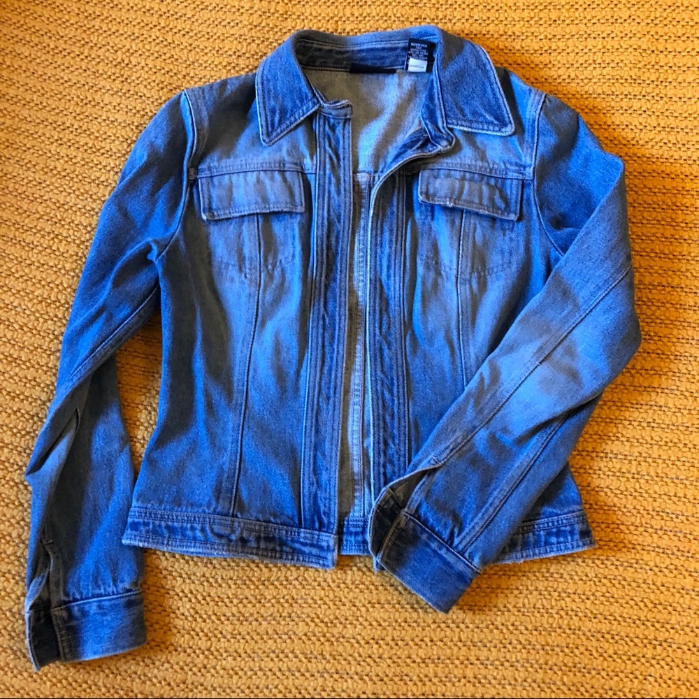 Unique Buttonless Jean Jacket - image 1